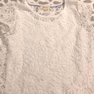 fancy white lace top